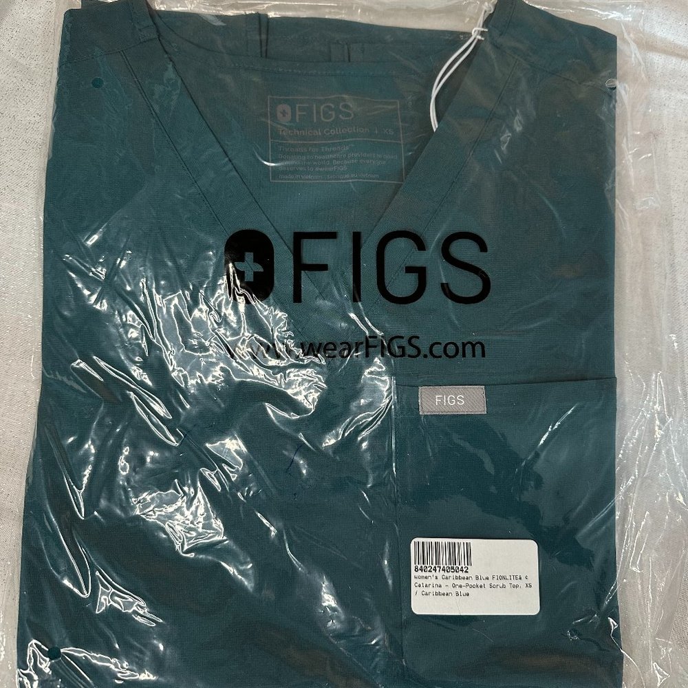 NWT FIGS Caribbean Blue Catarina XS FionLite